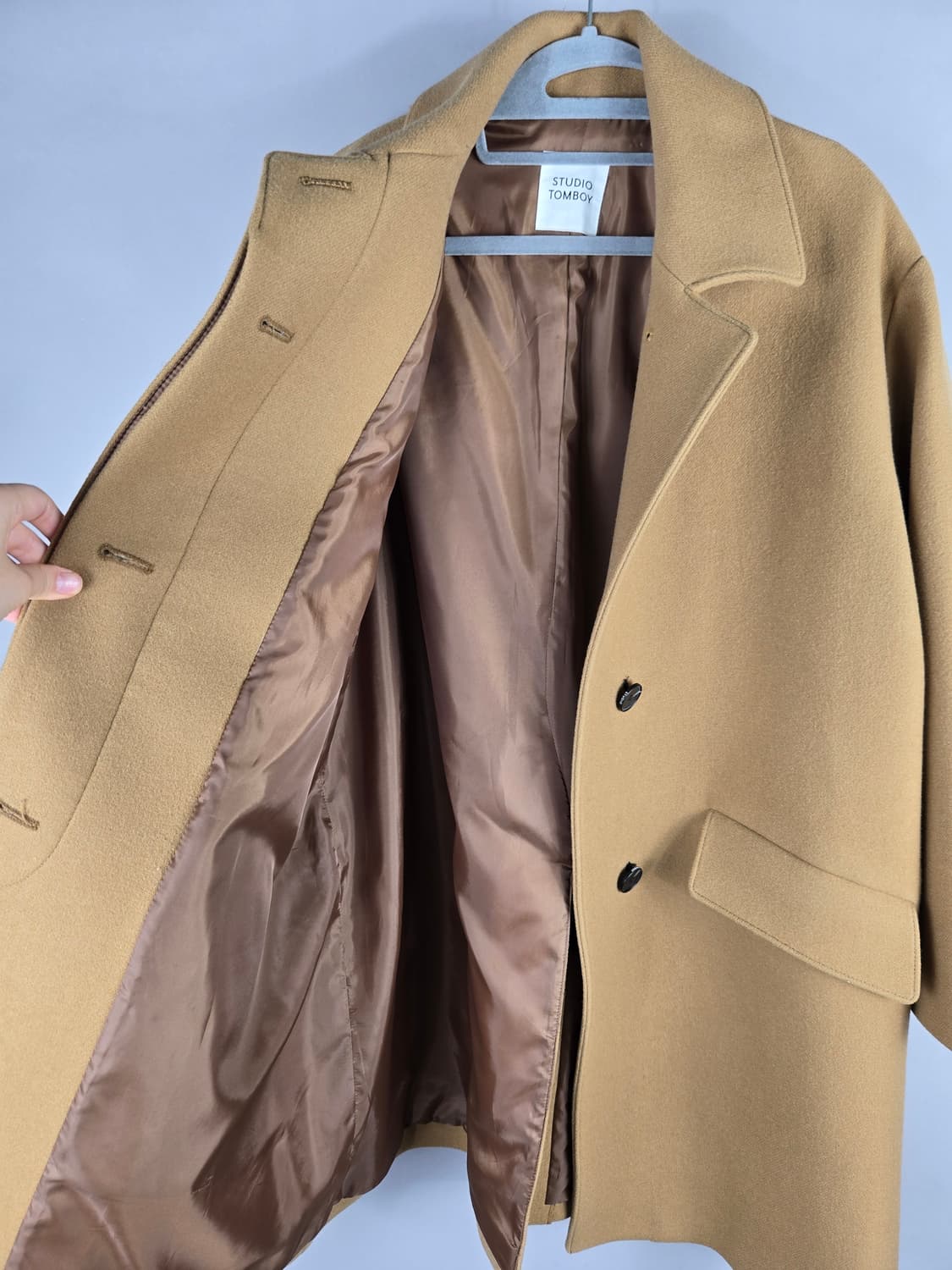 [무료배송]스튜디오 톰보이 여성 오버핏 울 혼방 코트 상품이미지8