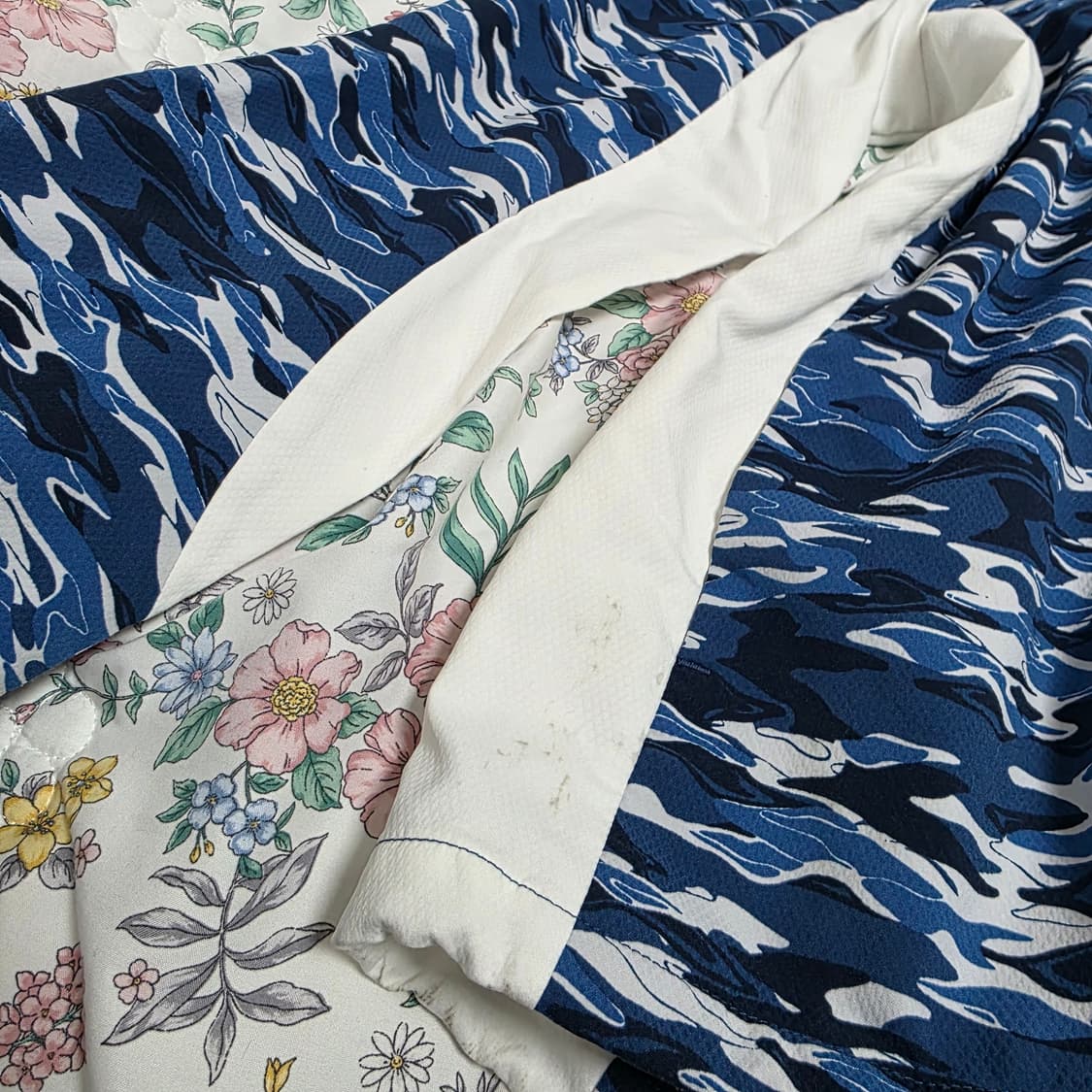 르꼬끄 스포츠 일본판 빈티지) 블루 카모 y2k 10s 바람막이 후드집업 상품이미지4