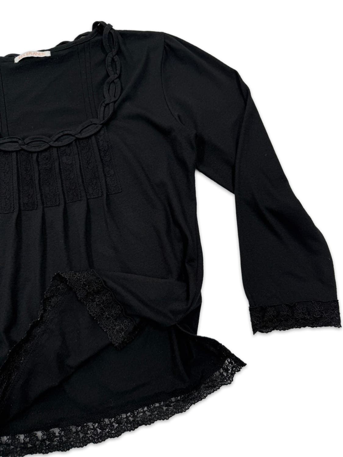 빈티지 블랙 레이스 긴팔티 상품이미지4