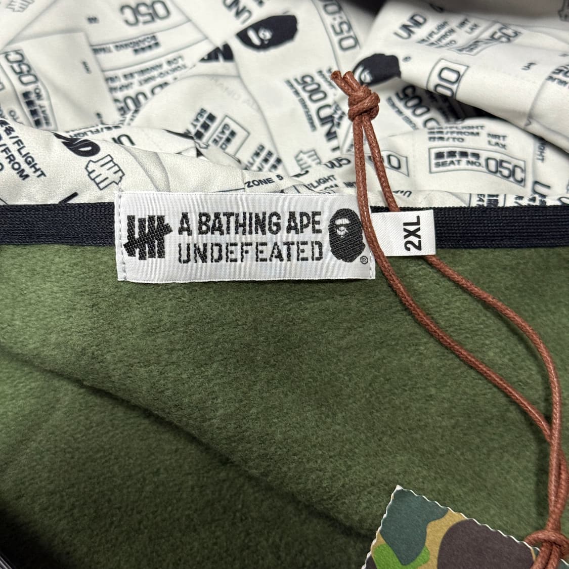 정품 베이프 x 언디피티드 컬러 카모 릴렉스핏 집업 후디 상품이미지7