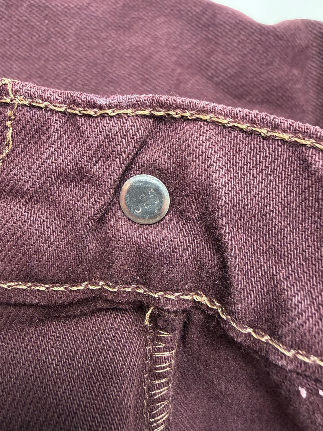 90s Levi's 565 Jeans (burgundy) 상품이미지7