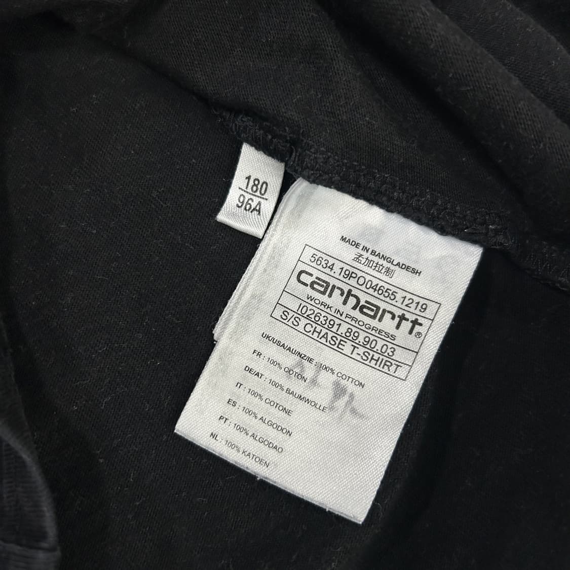 칼하트 블랙 반팔 티셔츠 L 상품이미지3