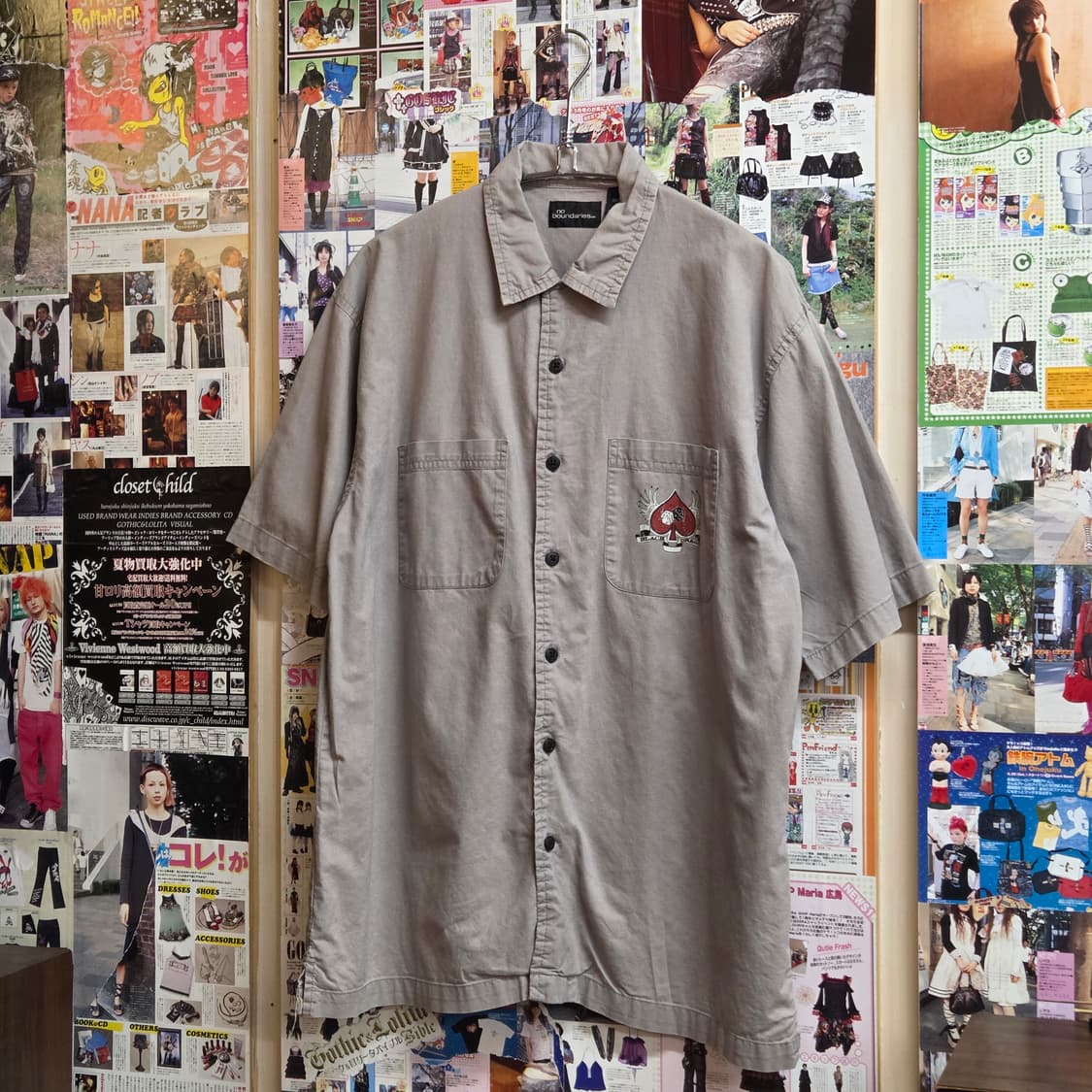 빈티지 빅 프린팅 올드스쿨 반팔 셔츠 상품이미지5