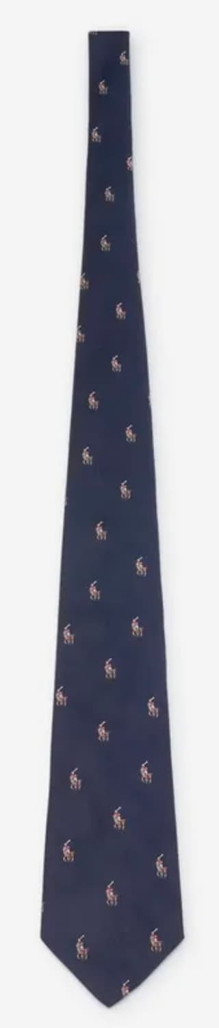 폴로 포니 실크 타이 - 네이비 상품이미지2