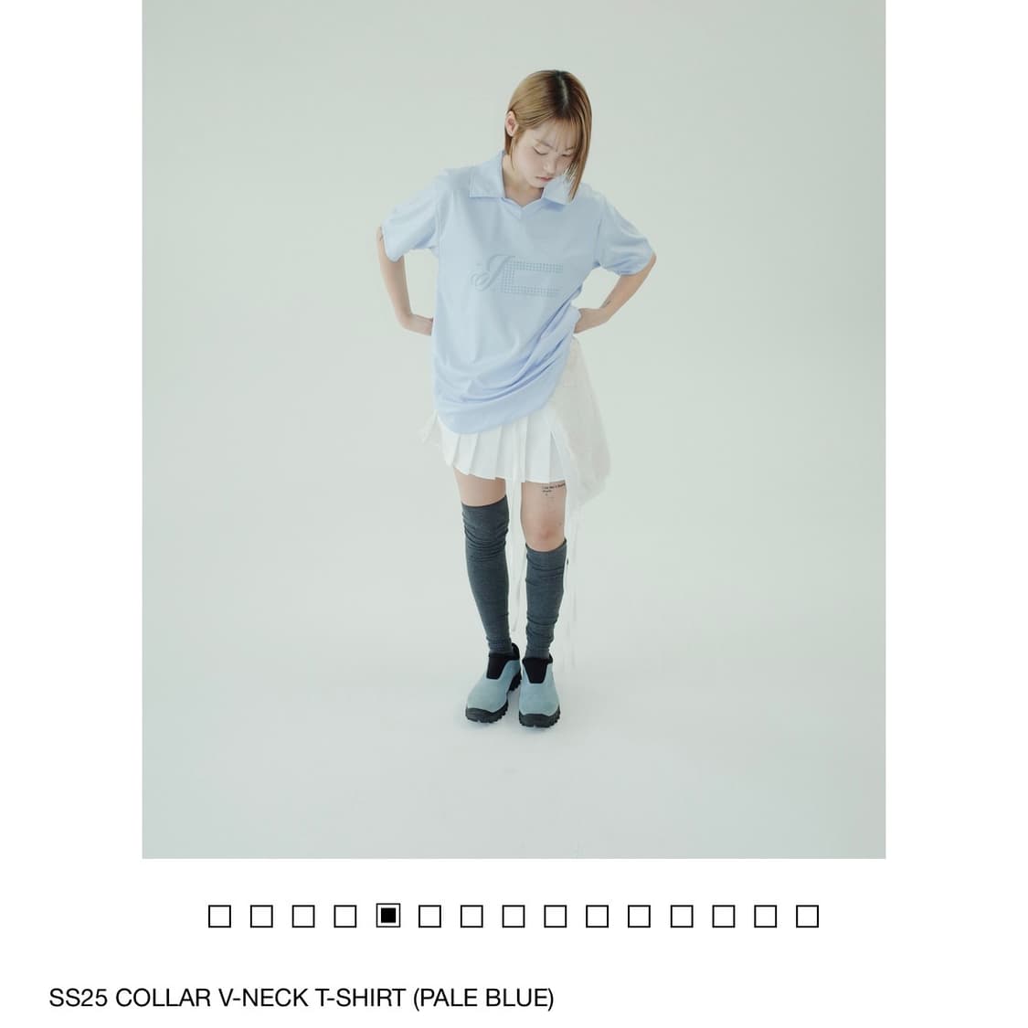 지초이 COLLAR V-NECK T-SHIRT 상품이미지2