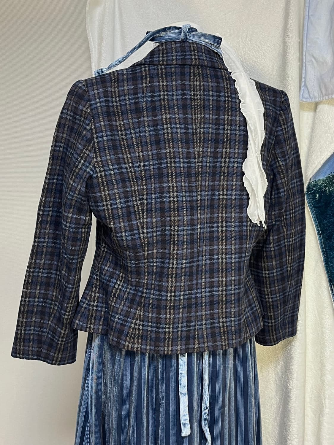 일본 빈티지 체크 울 자켓 상품이미지9