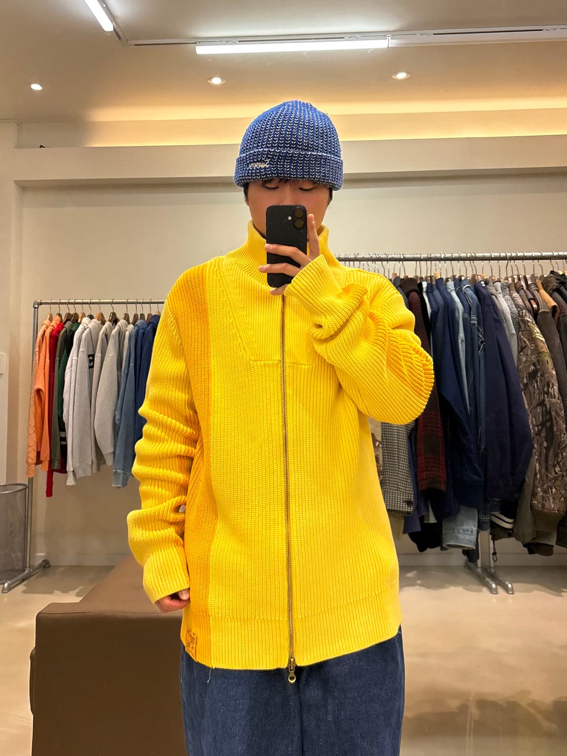 디젤 투톤 니트 집업 상품이미지8