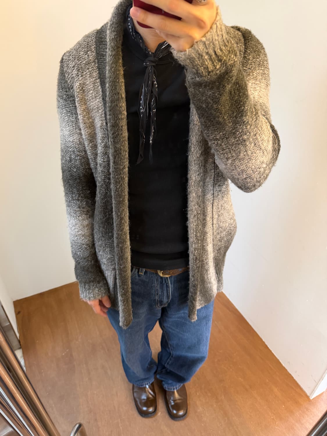 빈티지 스투시 숄카라 니트 가디건 상품이미지9