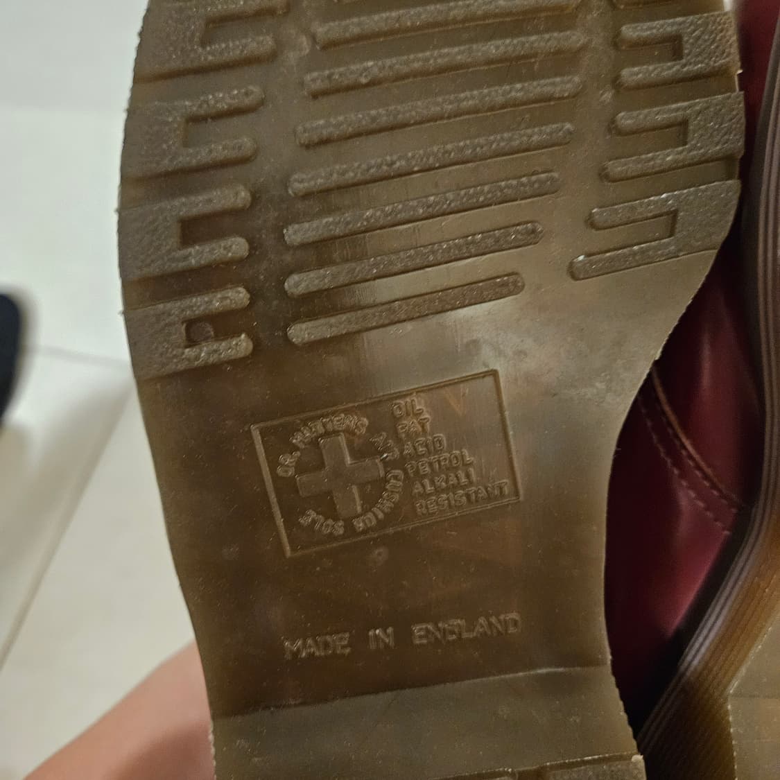 280 uk9 민트급 닥터마틴 1461 MIE 퀼론 레더 레드 상품이미지3