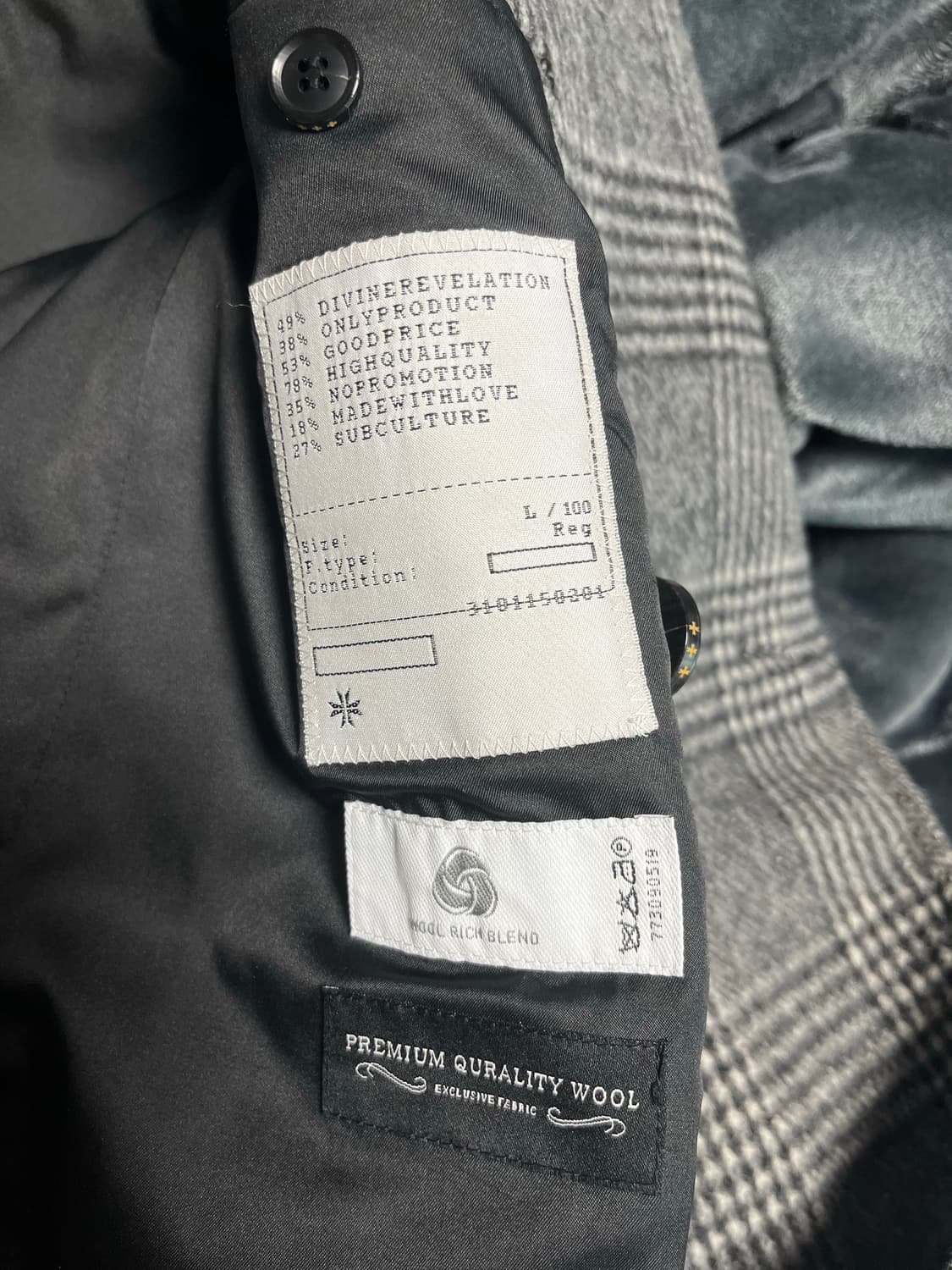 토니웩 글렌체크 벨티드 울 코트 상품이미지3