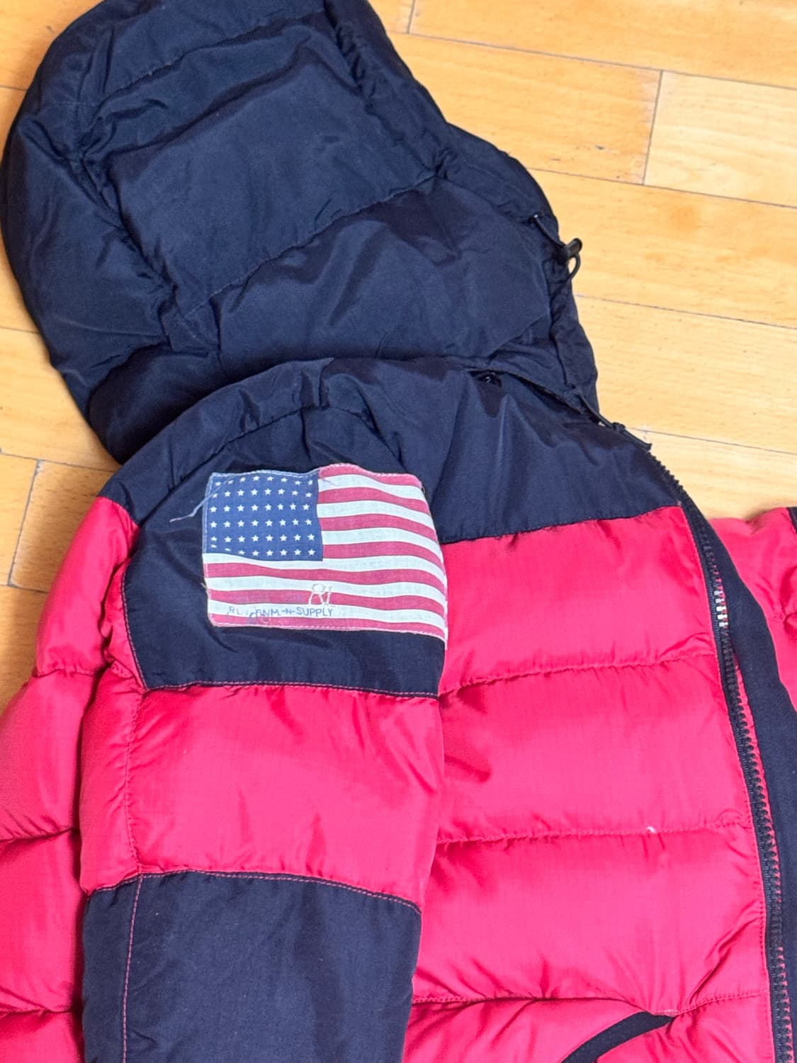 [정품] 랄프로렌 데님앤서플라이 패딩 레드 상품이미지4