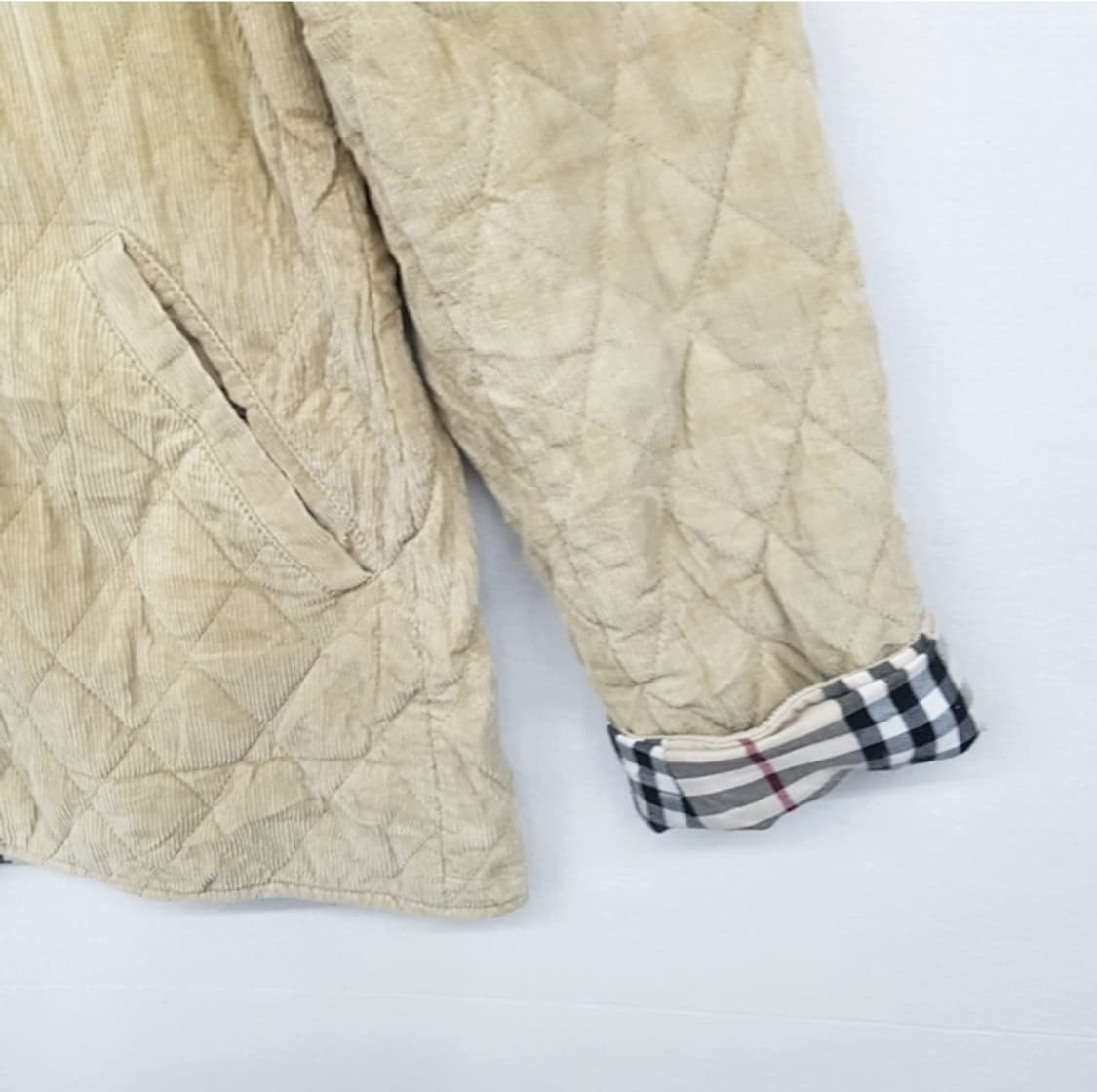 BURBERRY 버버리 런덴 코듀로이 퀼팅 자켓 상품이미지2