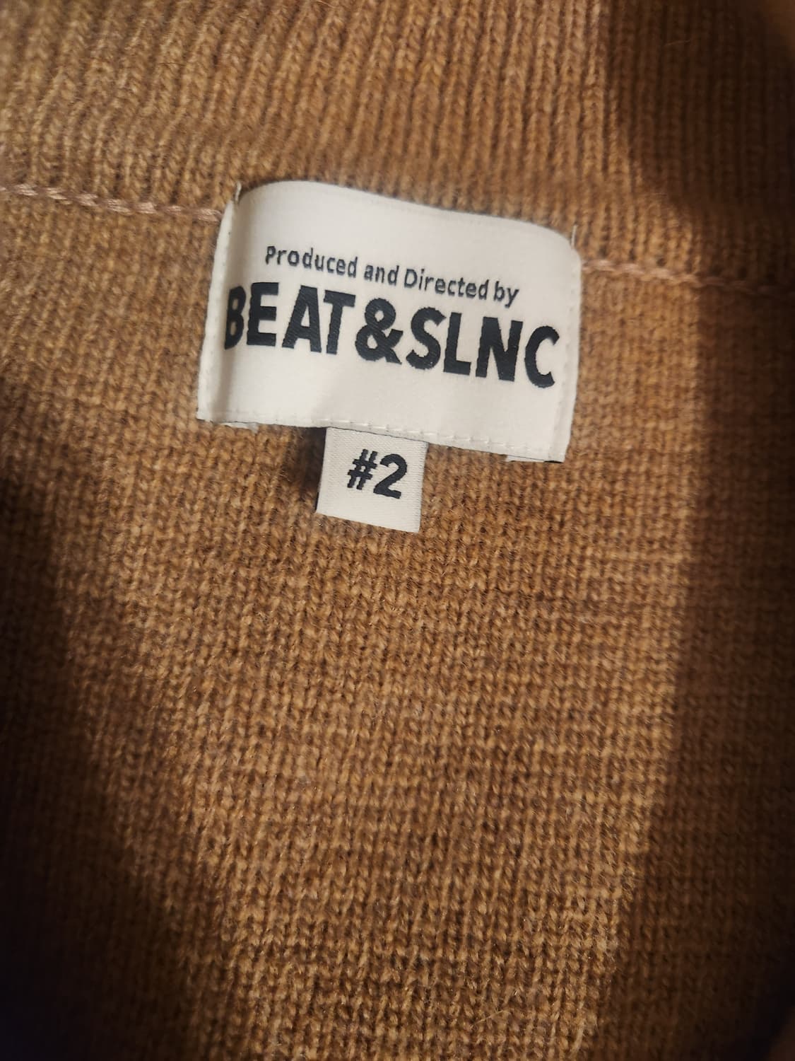 BEAT&SLNC 헤비울 카라 가디건 베이지 상품이미지3