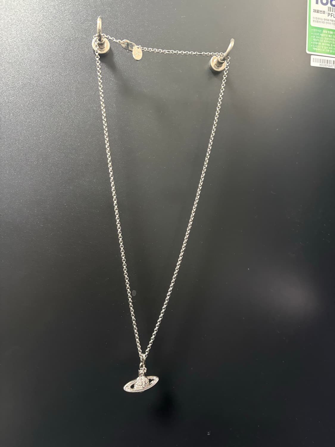 비비안웨스트우드 미니 바스 릴리프 펜던트 실버 상품이미지3