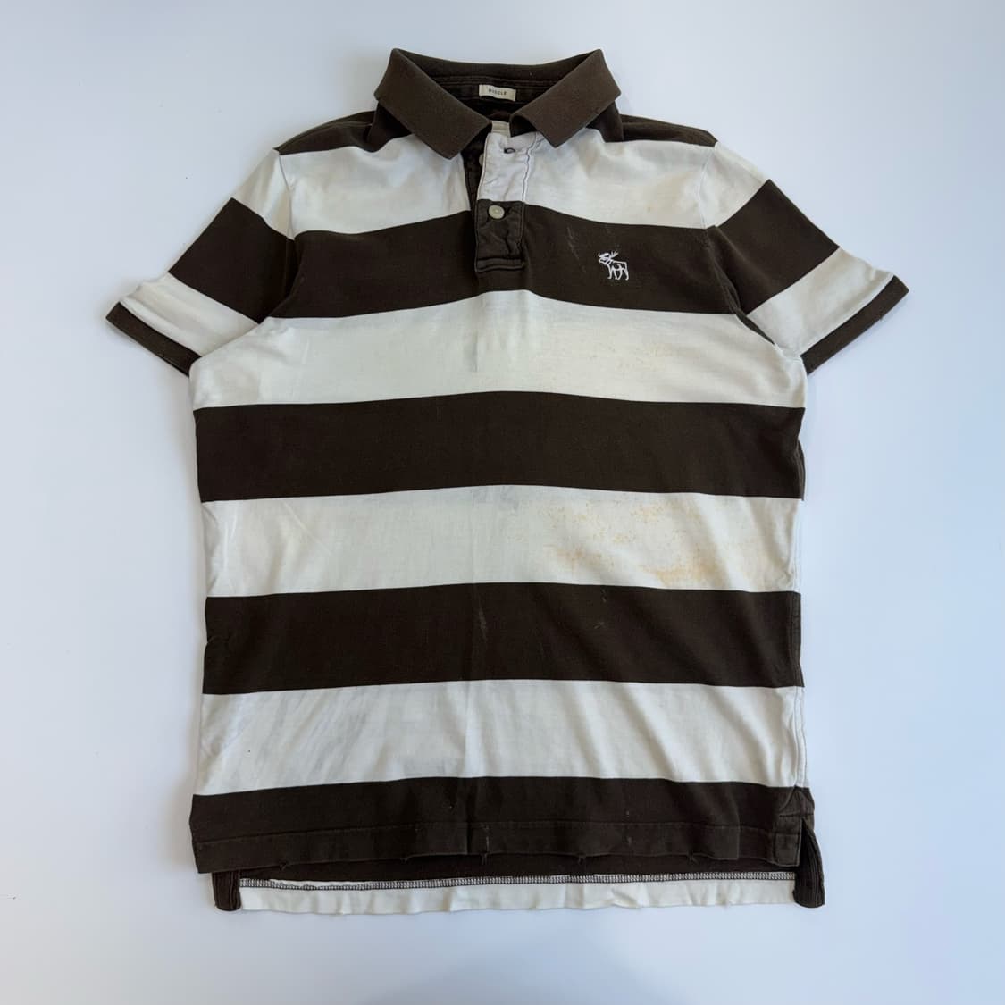 Abercrombie 아베크롬비 브라운 단가라 카라 반팔티   상품이미지3