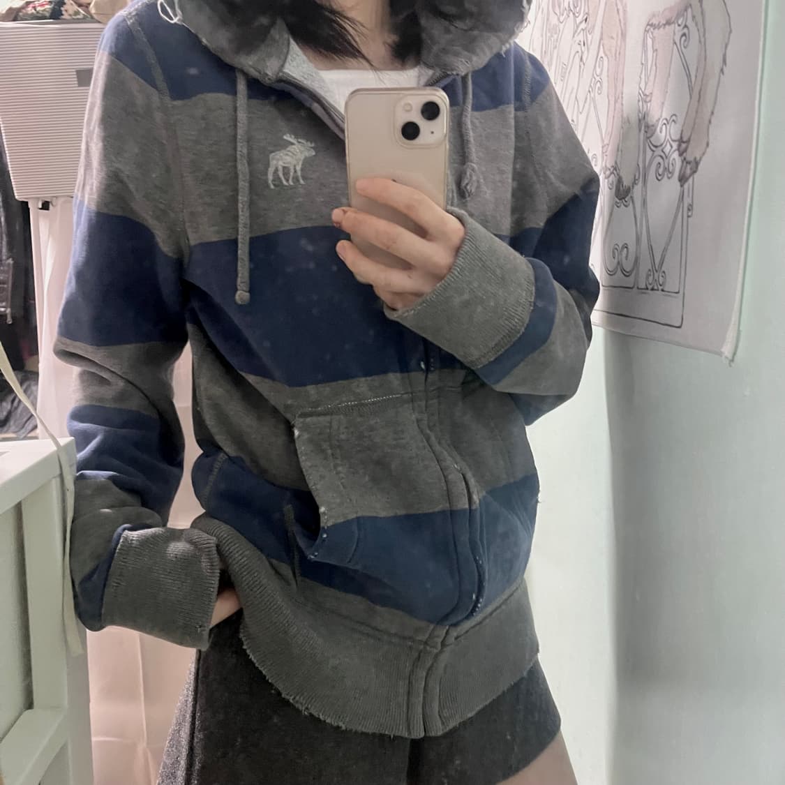 아베크롬비 데미지 후드집업  상품이미지2