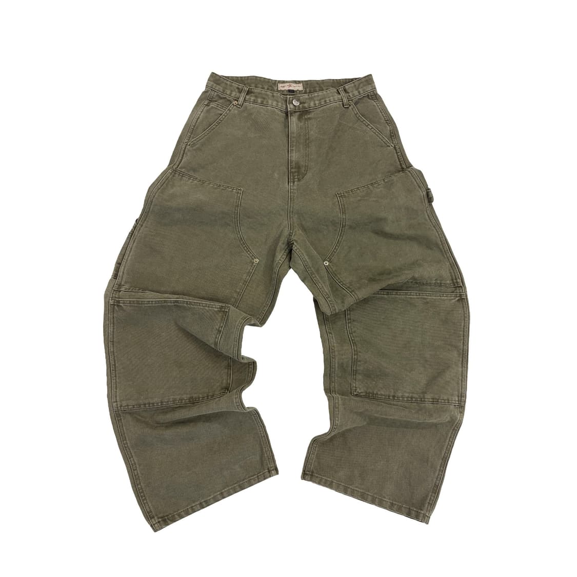 아오이로 커티드 더블니 팬츠 올리브(2) 상품이미지1