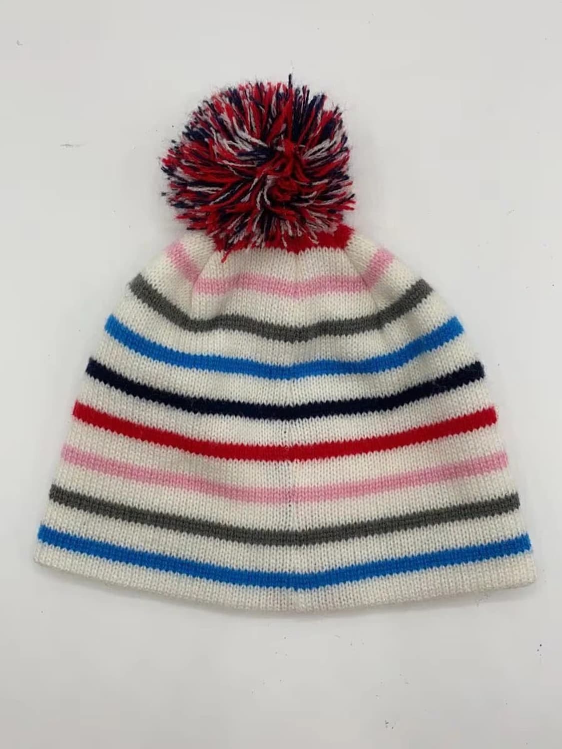 90s 빈티지 스투시 스트라이프 폼폼 비니 상품이미지2