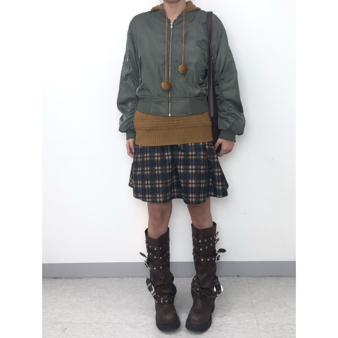 빈티지 카키 블루종 MA1 자켓 상품이미지2