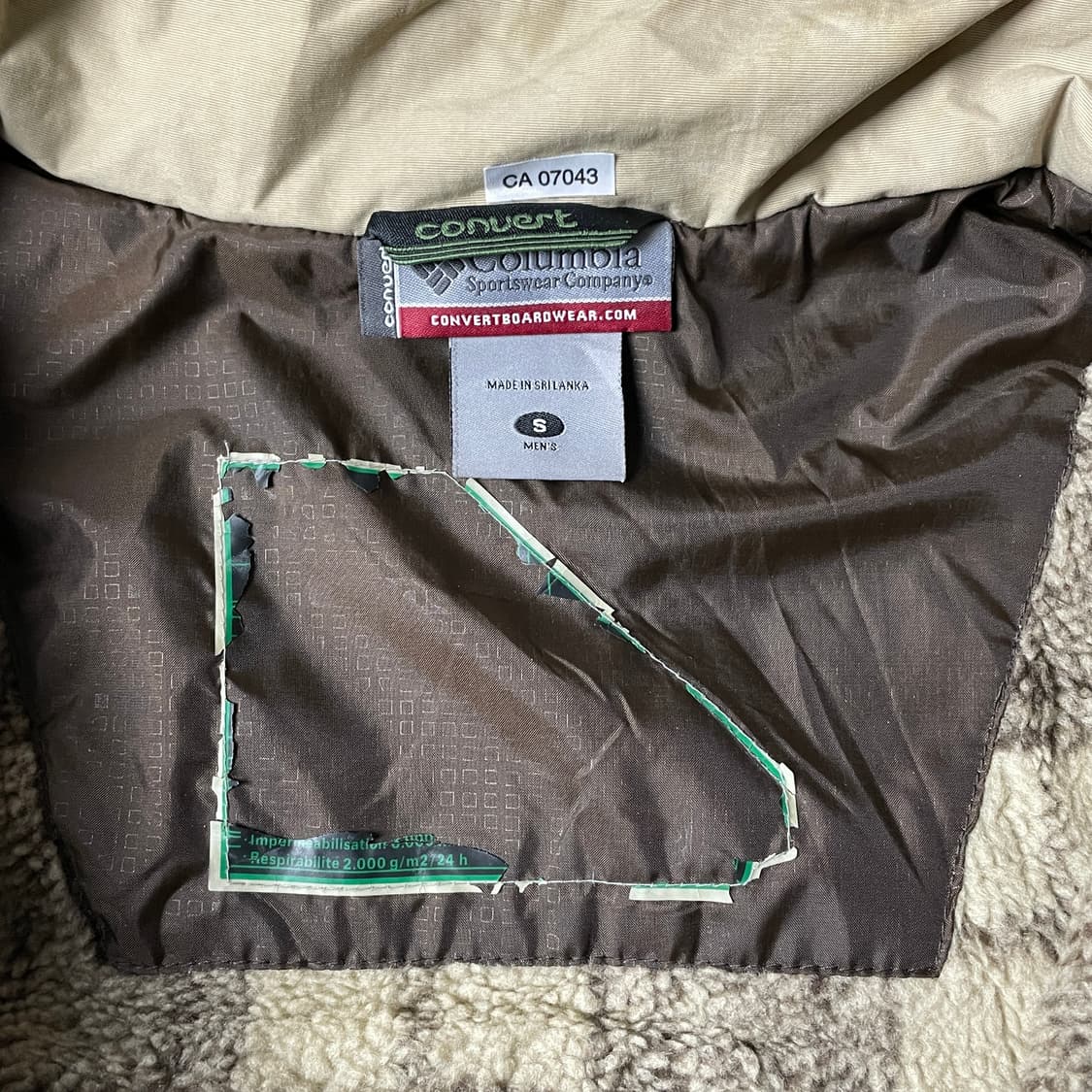 COMLUMBIA 컬럼비아 빈티지 카키 윈드브레이커 A00509 상품이미지10