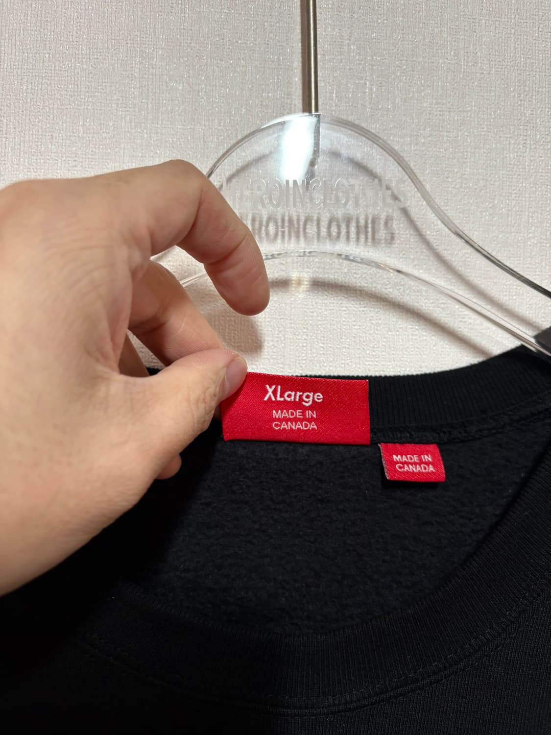 [XL] BLESS X SUPREME LOGO CREWNECK BLACK 상품이미지6