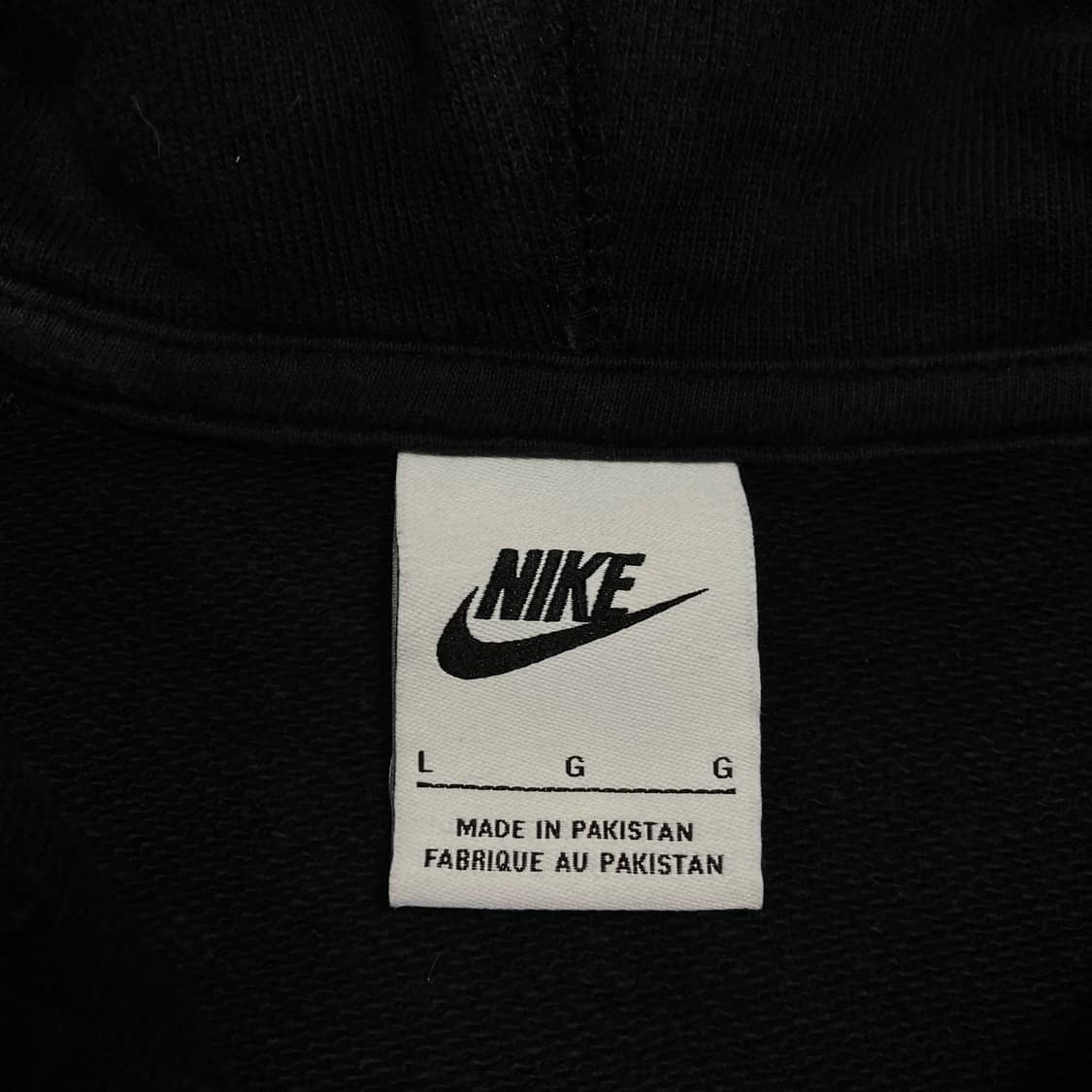 나이키 빅 스우시 로고 블랙 하프 집업 후드티 상품이미지3
