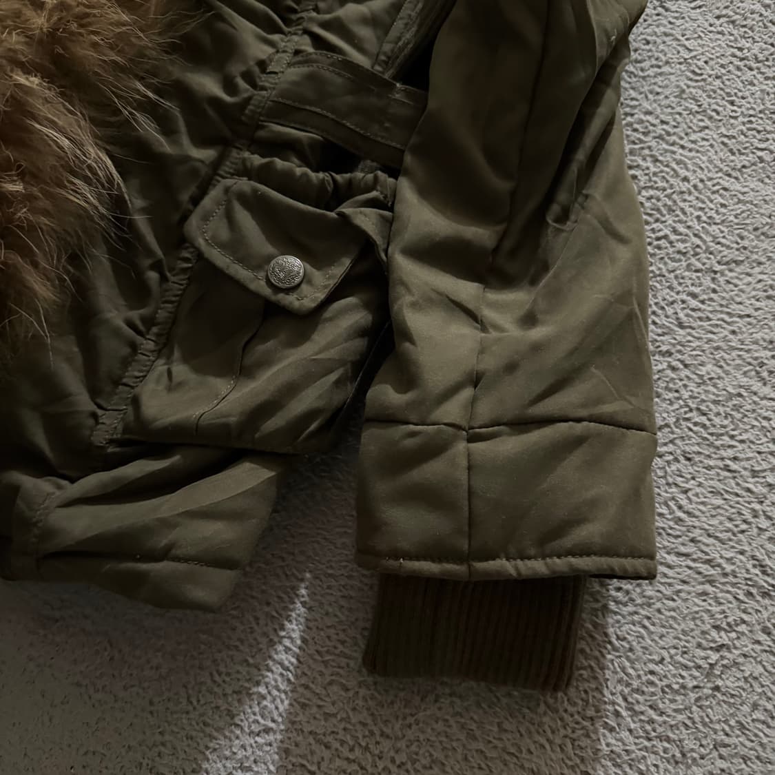 Khaki fur jacket 상품이미지4
