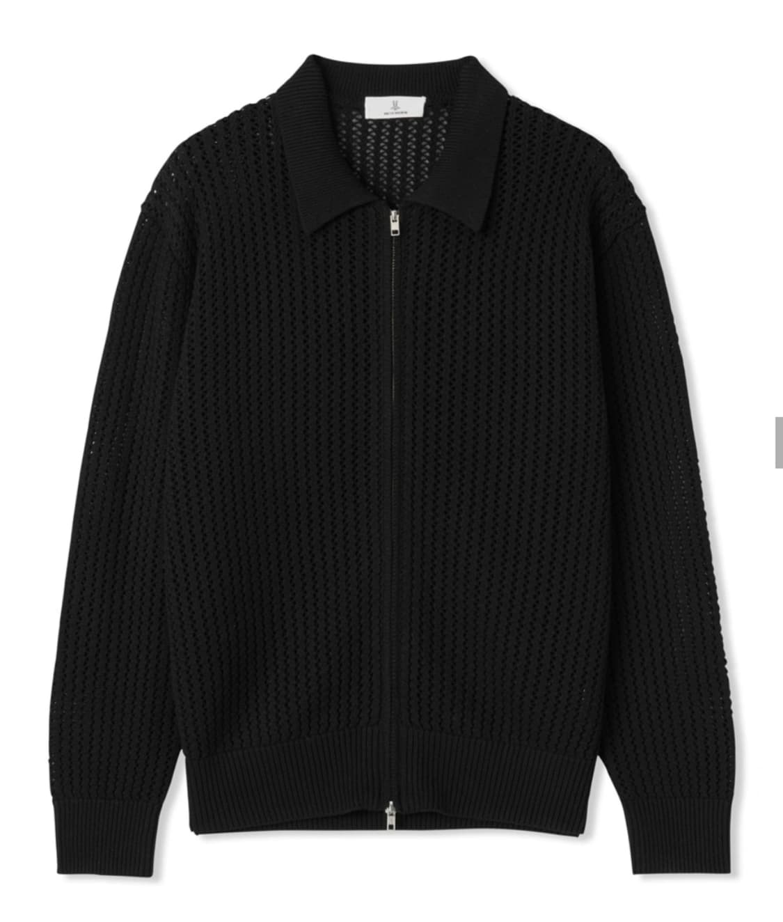 [2] 르마드 스카시 카라 니트 집업 블랙 상품이미지2