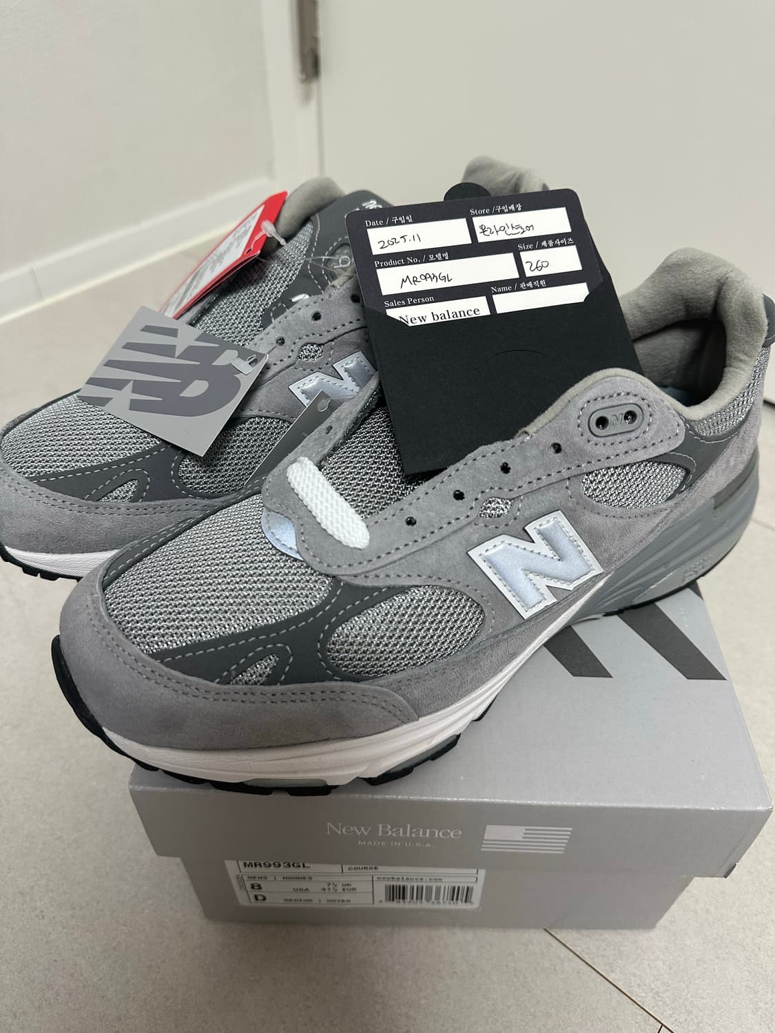 뉴발란스 993 그레이 260 상품이미지2