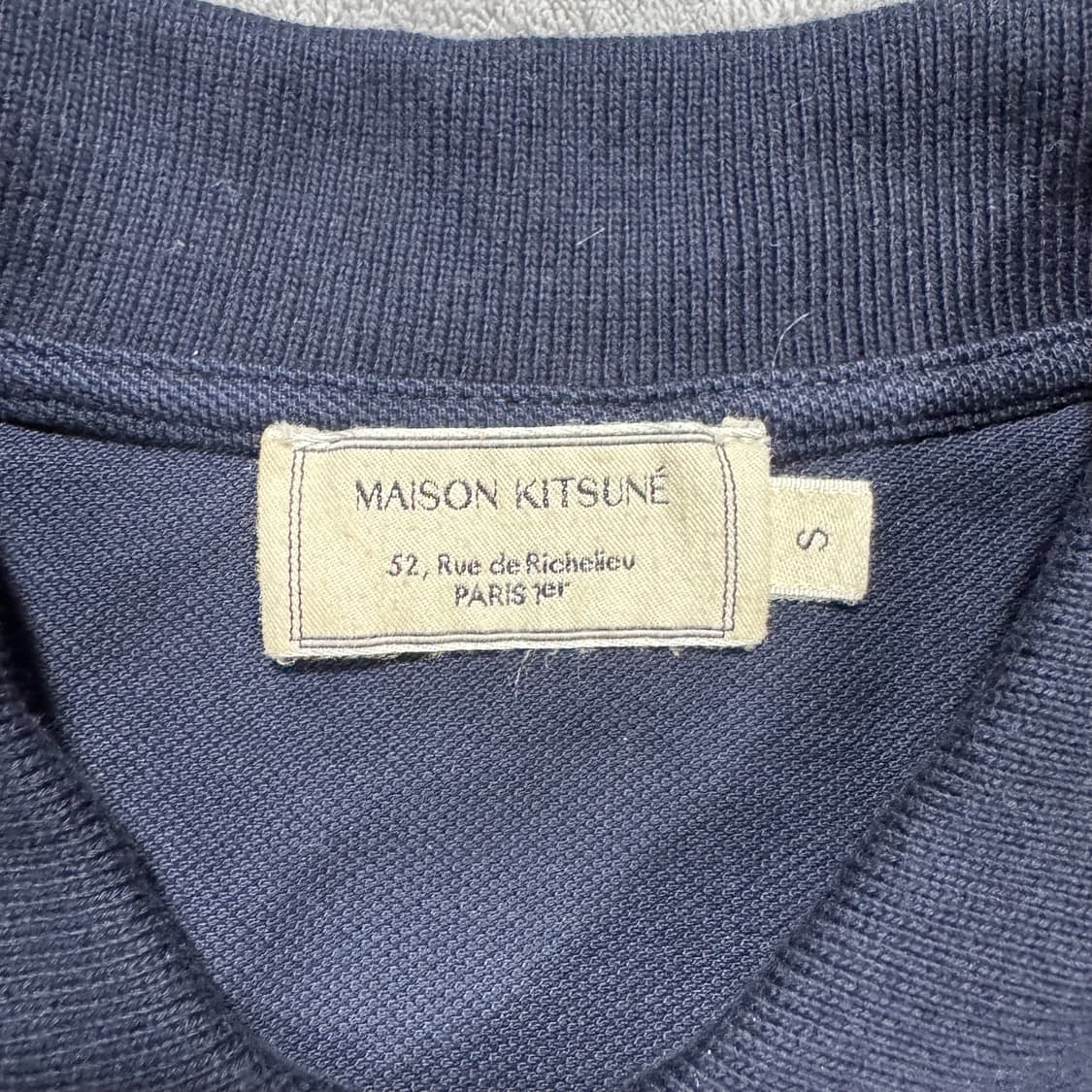 메종키츠네 네이비 폭스 반팔 폴로티 상품이미지4