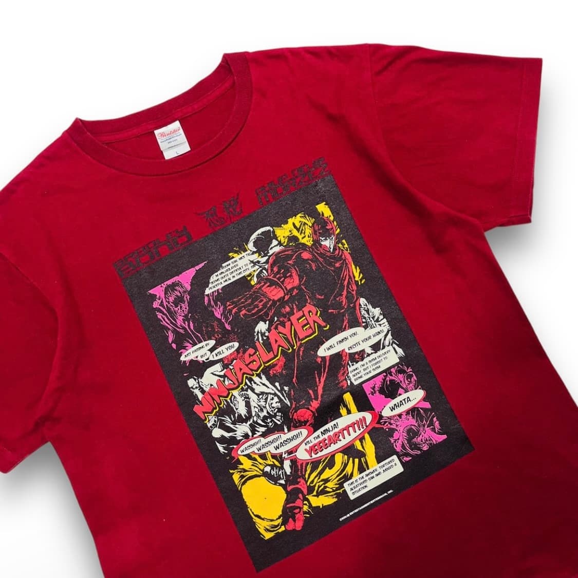 닌자 슬레이어 아트 빈티지 반팔 티셔츠 상품이미지2