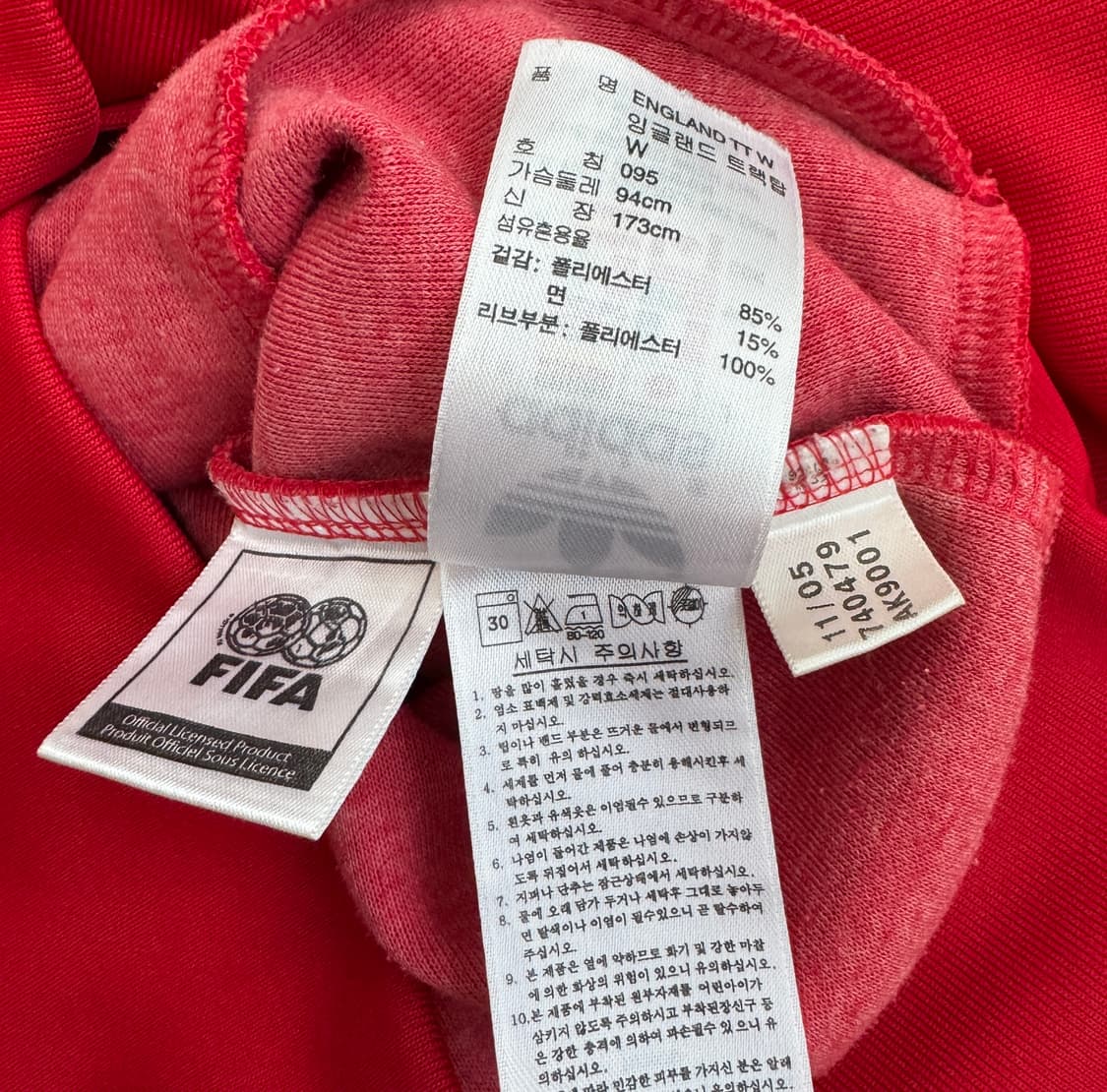 아디다스 잉글랜드 파이어버드 삼선 크롭 트랙탑 져지 상품이미지7