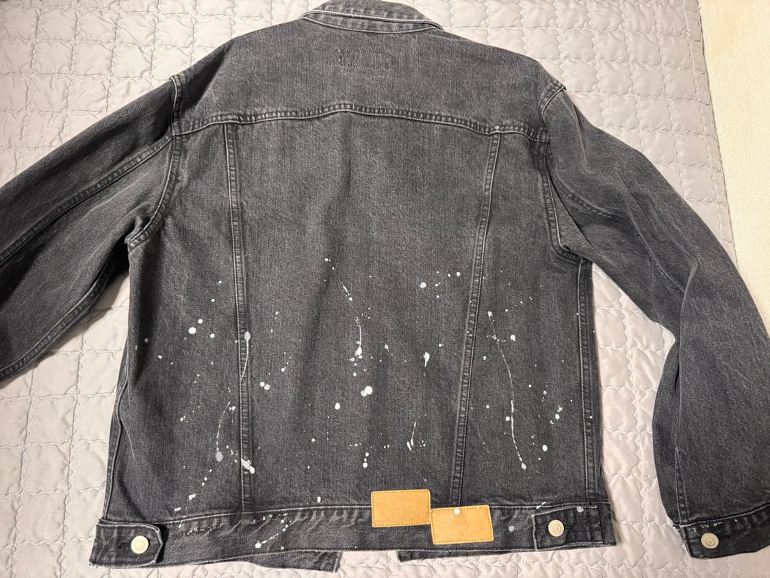 토니웩 페인팅 데님자켓 블랙 L 상품이미지3