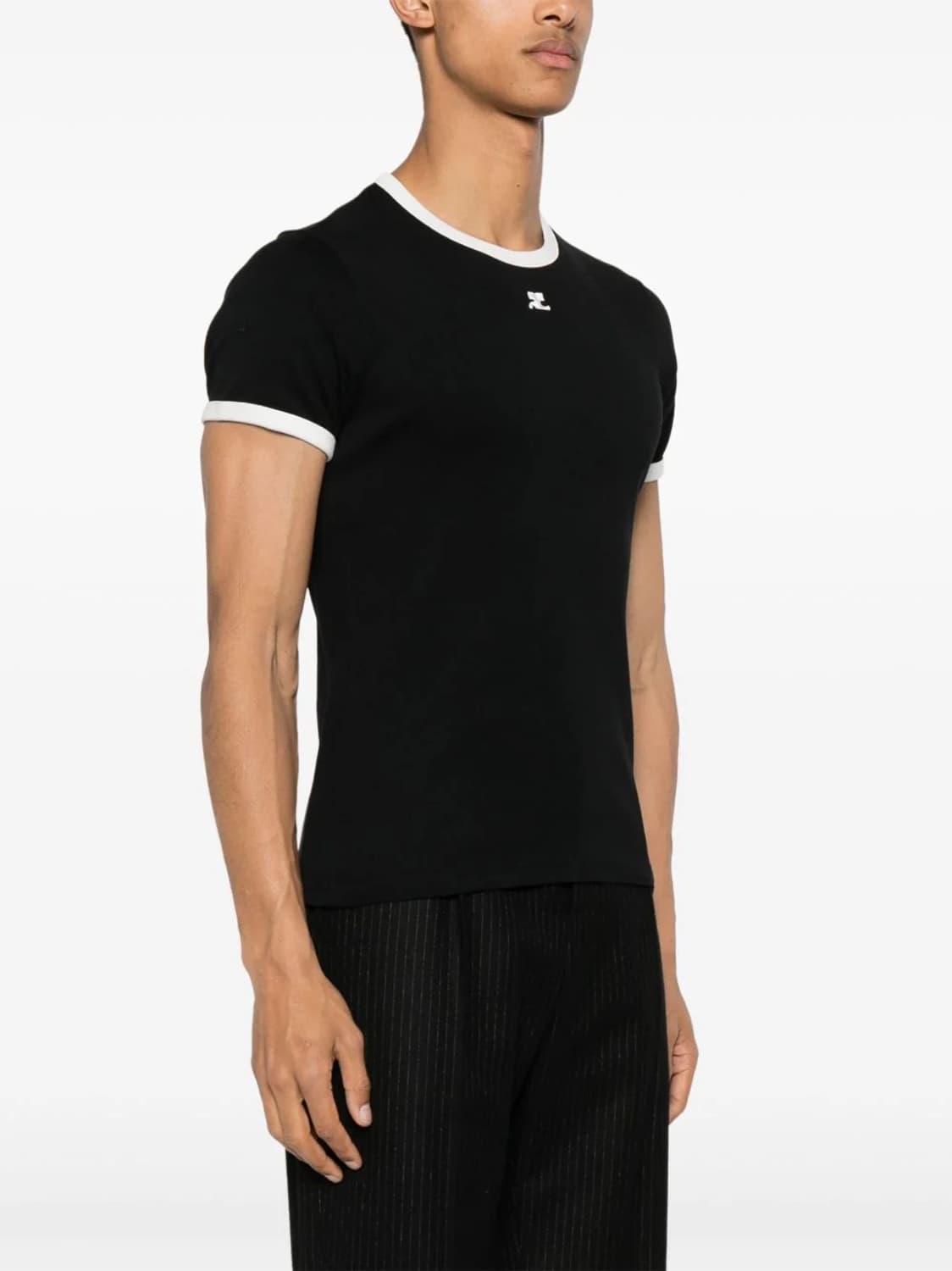 Courreges 꾸레쥬 리에디션 범피 콘트라스트 티셔츠 블랙 [XL] 상품이미지3