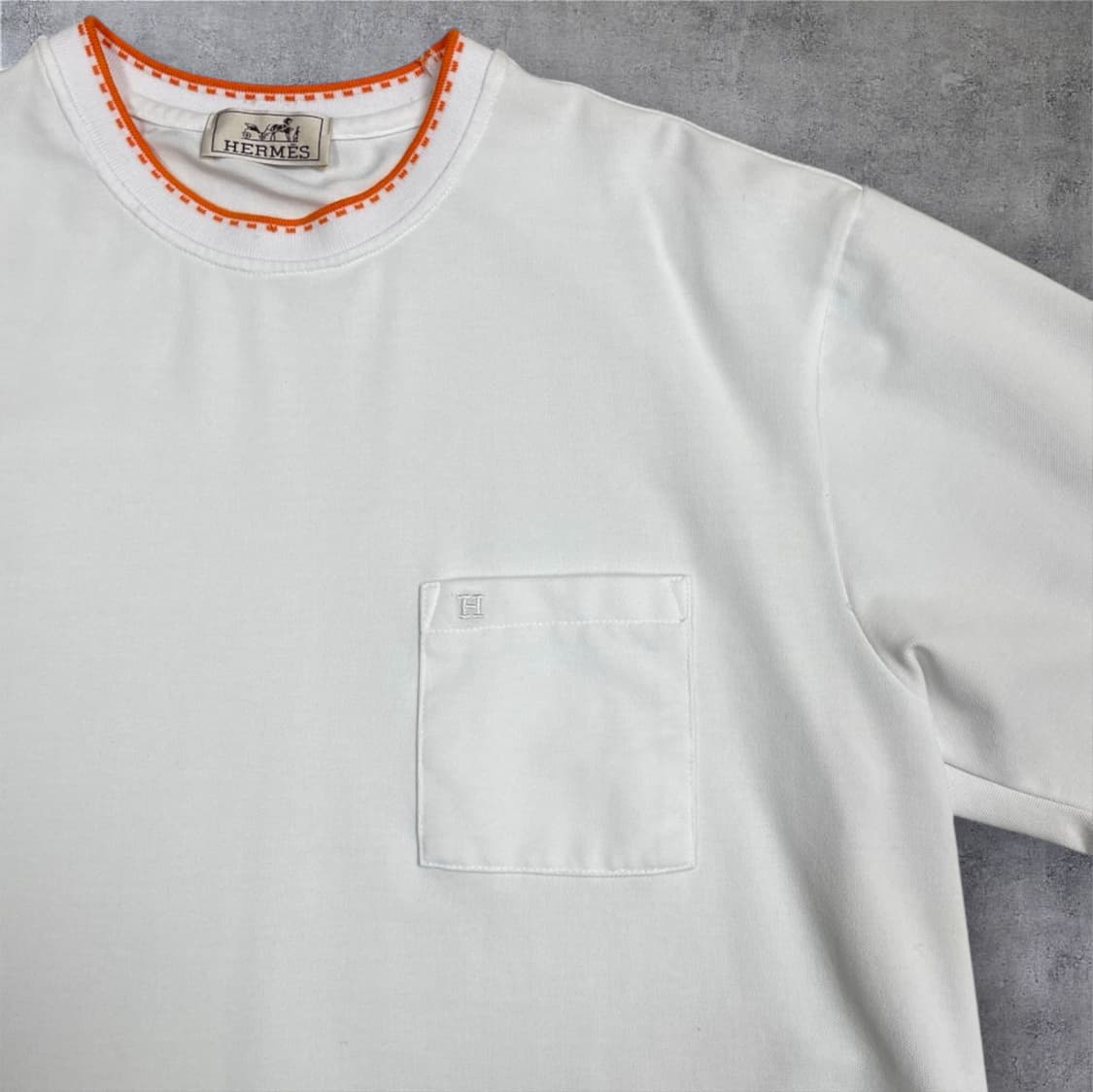 에르메스 Hermes 화이트 포켓 반팔 티셔츠  상품이미지6