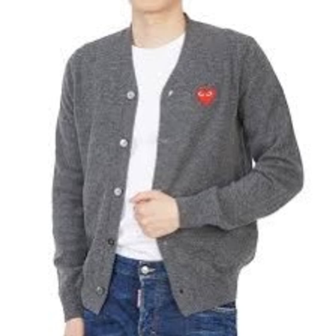 [새상품] 꼼데 레드와펜 브이넥 남여공용 가디건 상품이미지2