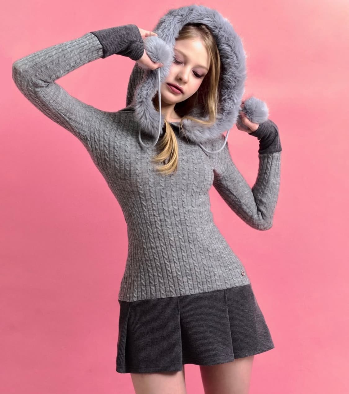 FORUSRING (포어링)SNOWBALL ONE-PIECE [GREY] 상품이미지1