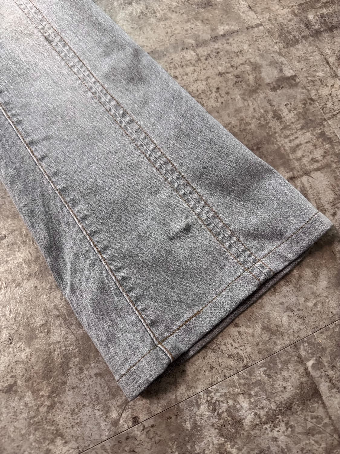 아일렛 디테일 핑크 워싱 부츠 컷 데님 상품이미지5