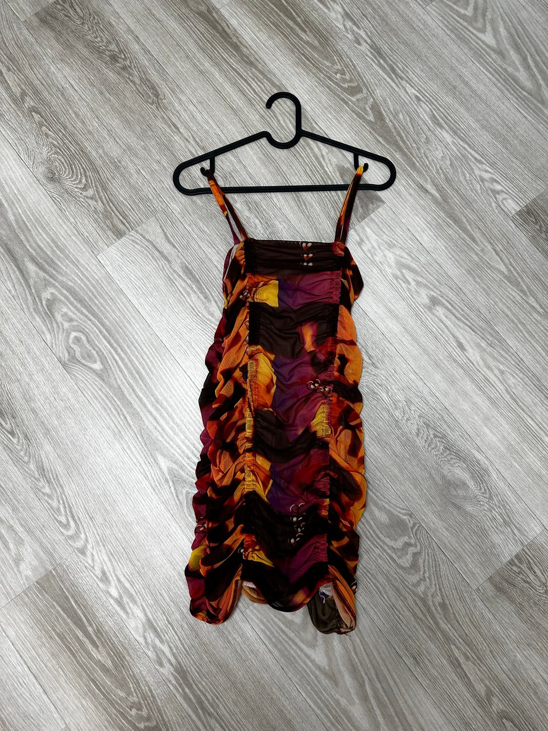 WNUS x RMHN 와이낫어스 MeshDress Pink orange 상품이미지3