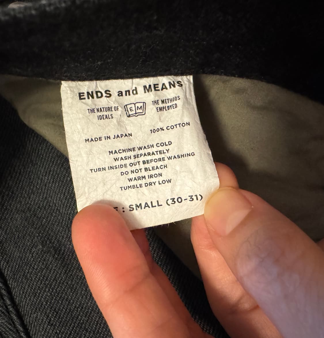 엔즈앤드민즈 5 Pockets Denim Black S 상품이미지5