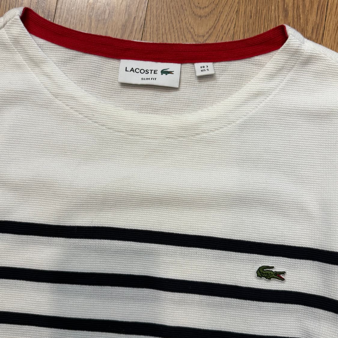라코스테 남성 슬림핏 보트넥 반팔 티셔츠 상품이미지3
