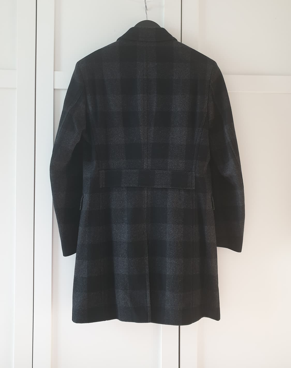 지이크 울체크코트 울코트 울80 새상품급 상품이미지2