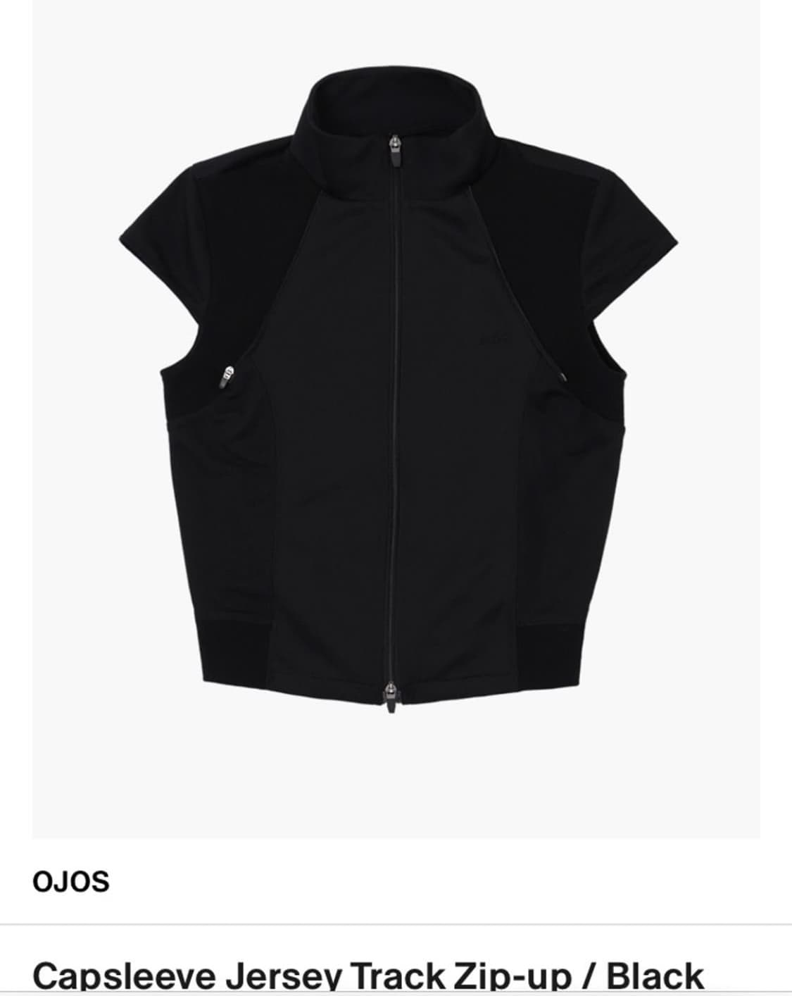 Capsleeve Jersey Track Zip-up / Black 상품이미지1
