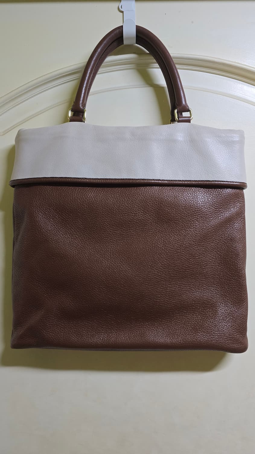 질 샌더 투톤 가죽 토트백 상품이미지2