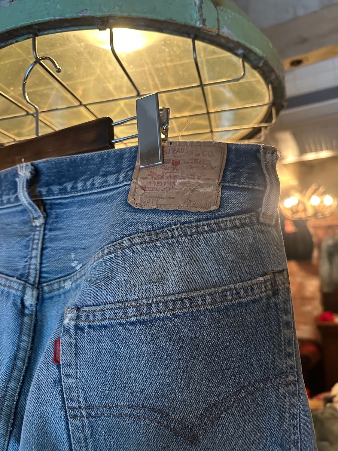 70s USA 빈티지 리바이스 501 66후기 셀비지 데님 팬츠 상품이미지7