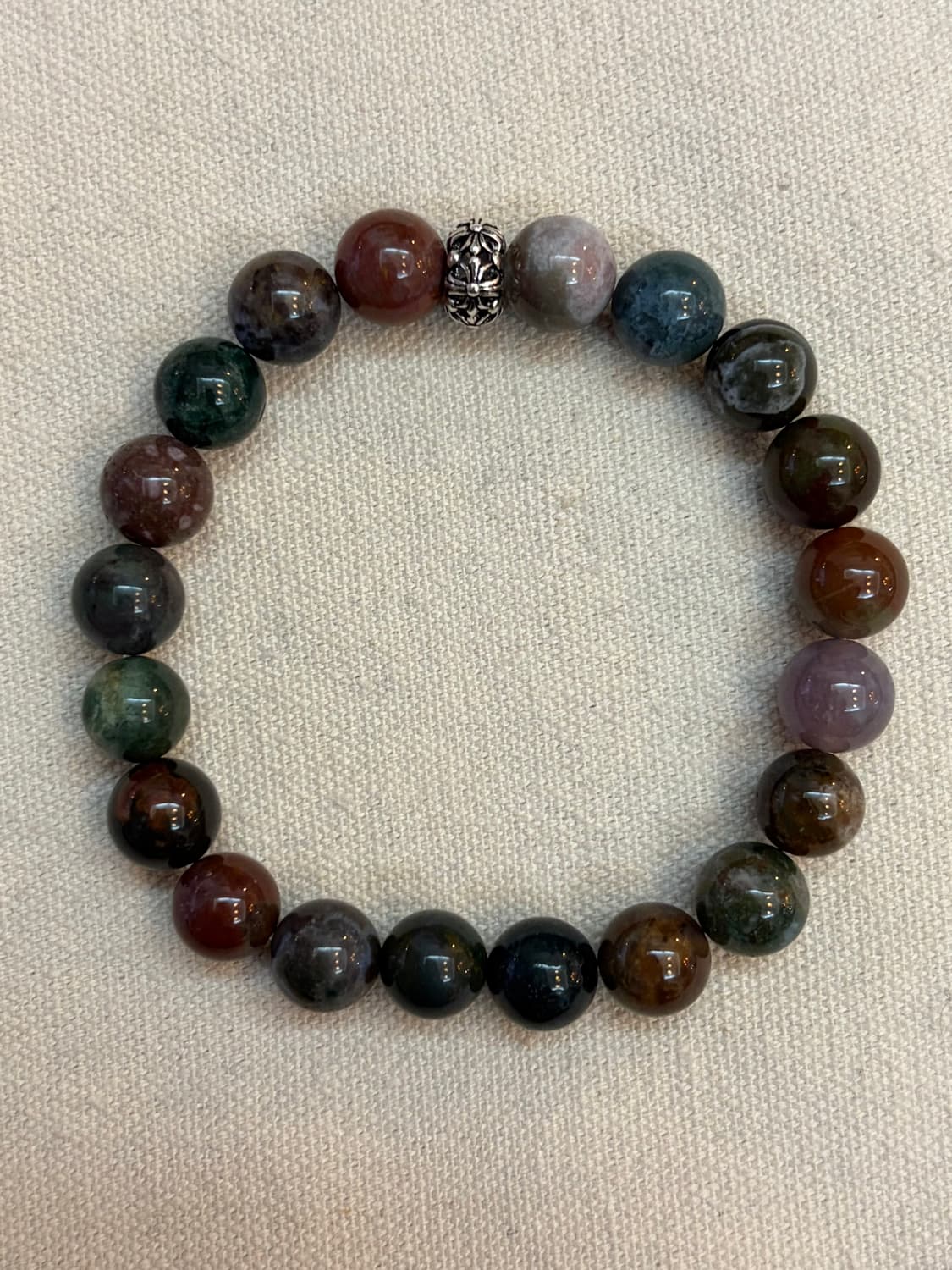 🪶 Earth Balance – 인디언 마노 내추럴 스톤 팔찌 상품이미지4