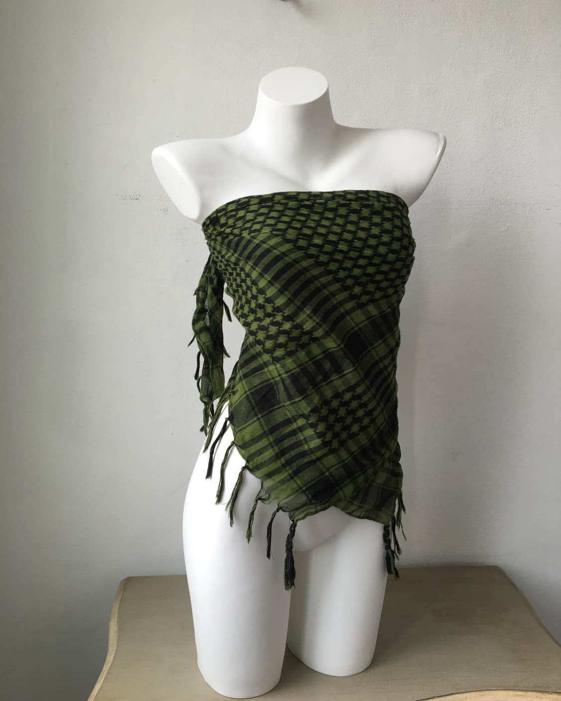 check pattern fringe scarf 상품이미지4