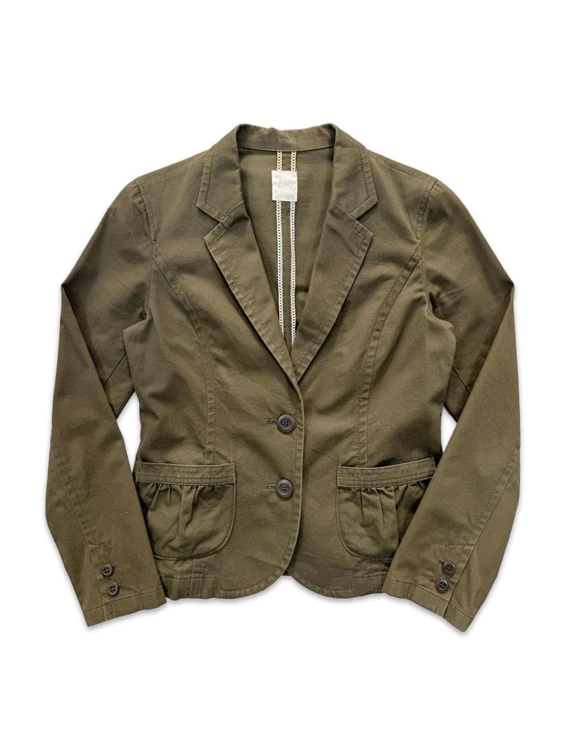 빈티지 카키 슬림핏 싱글 자켓 상품이미지1