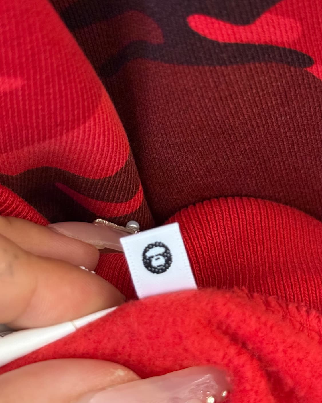 Aape 에이프 여성 레드카모 후드집업 상품이미지9