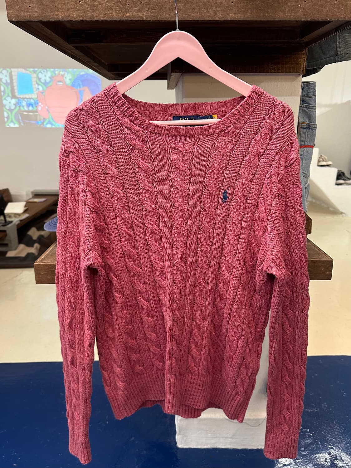 PRL 폴로 랄프로렌 밍크뮬란 꽈배기 상품이미지3